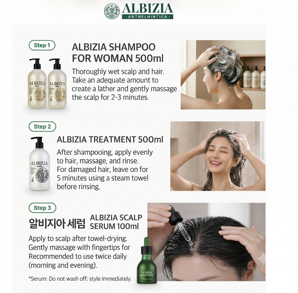 ALBIZIA Hair Loss Care Shampoo for Women routine guide